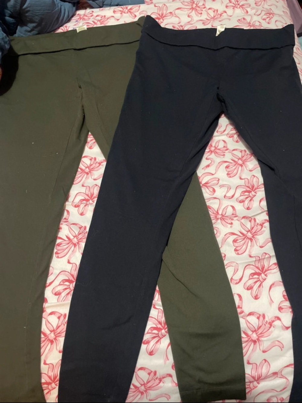 Matty M Girls' Pull-On Leggings in Black and Olive